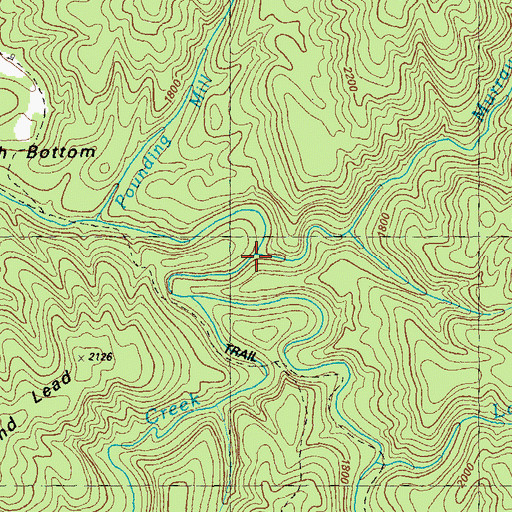 Topographic Map of Murray Creek, GA