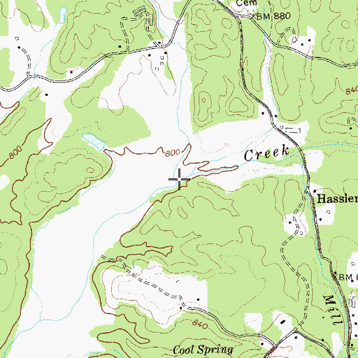 Topographic Map of Muskrat Creek, GA
