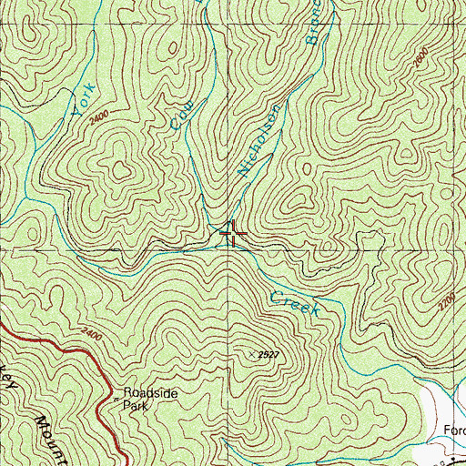 Topographic Map of Nicholson Branch, GA