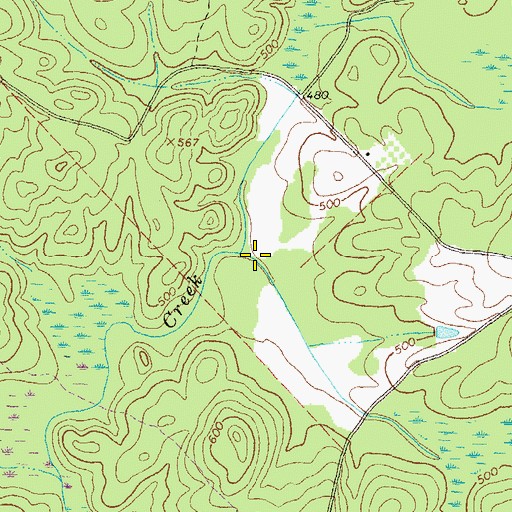 Topographic Map of Persons Creek, GA