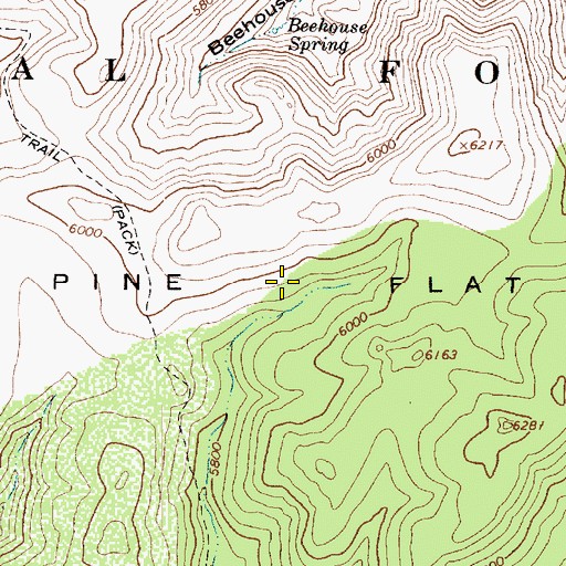 Topographic Map of Pine Flat, AZ