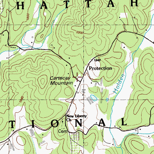 Topographic Map of Protection, GA