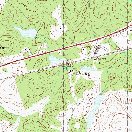 Topographic Map of Pumphouse Branch, GA
