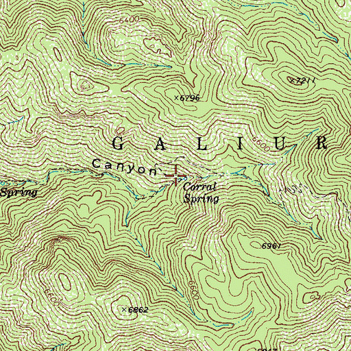 Topographic Map of Corral Spring, AZ