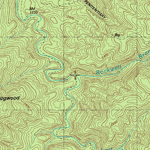 Topographic Map of Rockwall Branch, GA