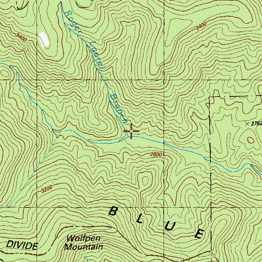 Topographic Map of Roger Laurel Branch, GA