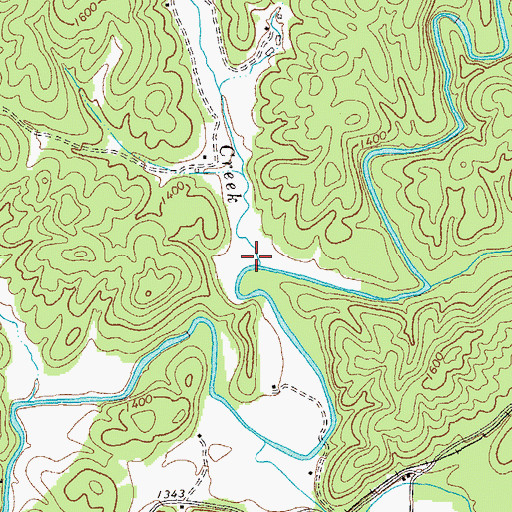 Topographic Map of Ross Creek, GA