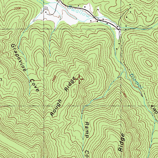 Topographic Map of Rough Ridge, GA