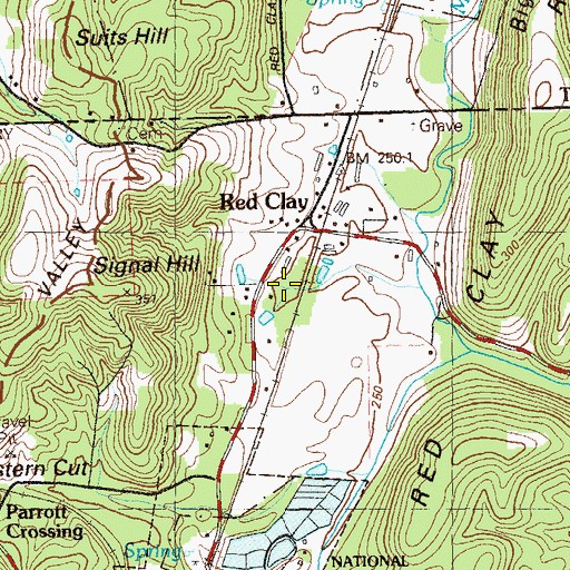 Topographic Map of Sand Spring, GA