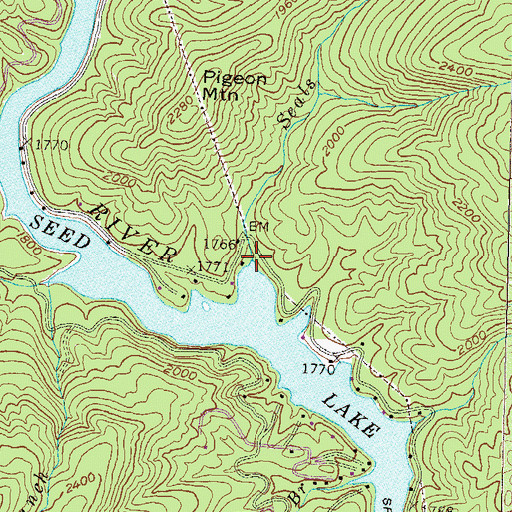 Topographic Map of Seals Creek, GA