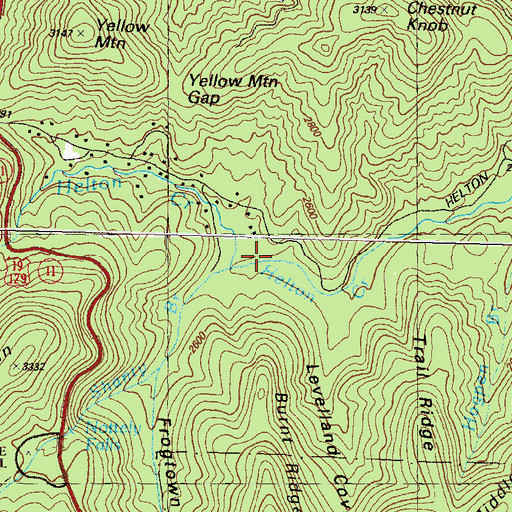 Topographic Map of Shanty Branch, GA