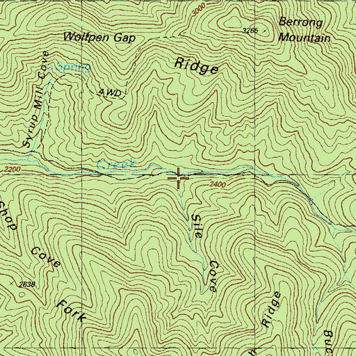 Topographic Map of Sile Cove, GA