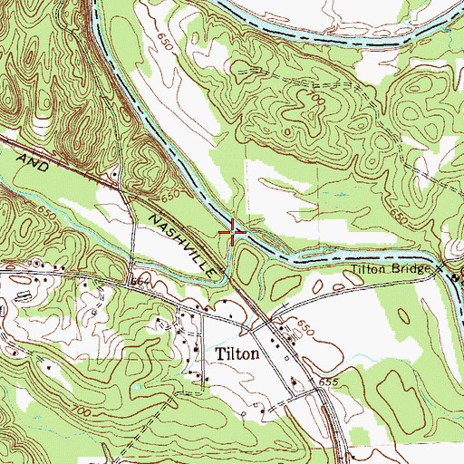 Topographic Map of Swamp Creek, GA