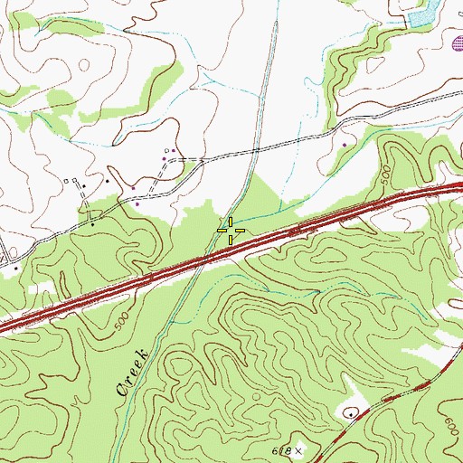 Topographic Map of Town Creek, GA