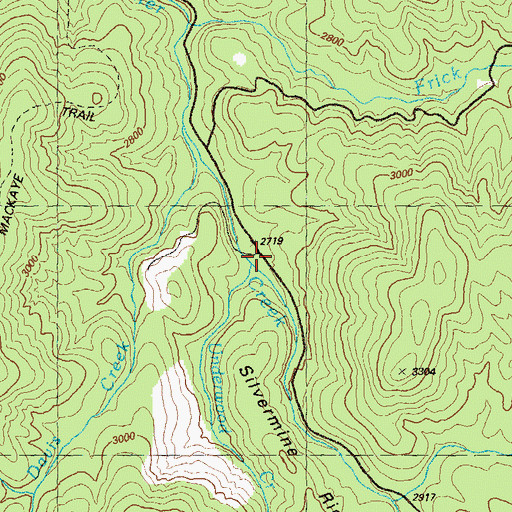 Topographic Map of Underwood Creek, GA