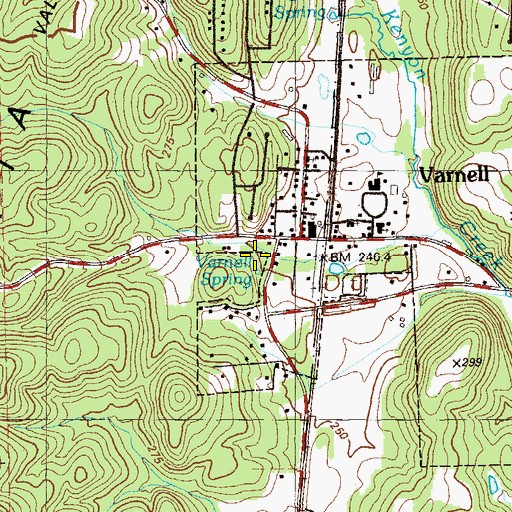 Topographic Map of Varnell Spring, GA