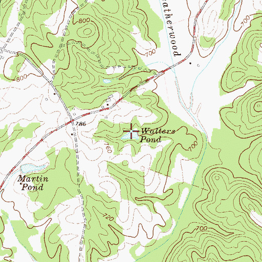 Topographic Map of Walters Pond, GA