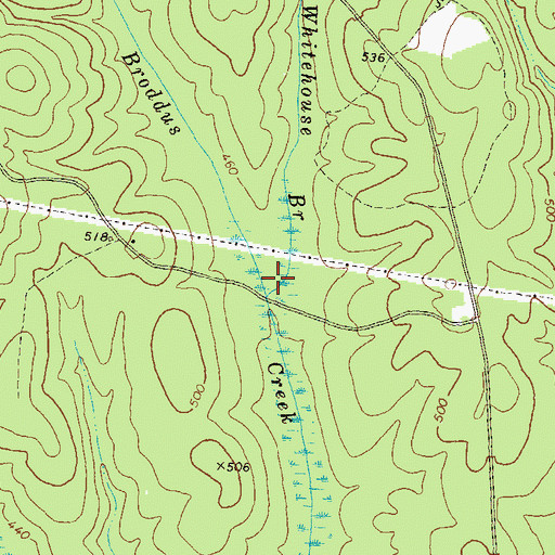 Topographic Map of Whitehouse Branch, GA