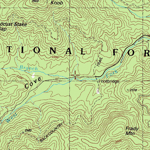 Topographic Map of Wildcat Branch, GA
