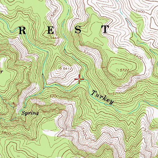 Topographic Map of Pipestem Creek, AZ