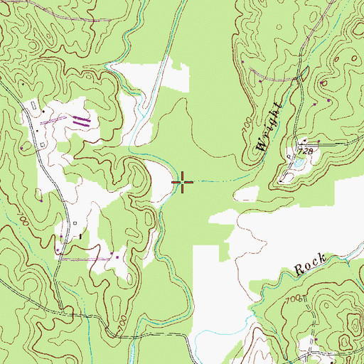 Topographic Map of Wright Branch, GA