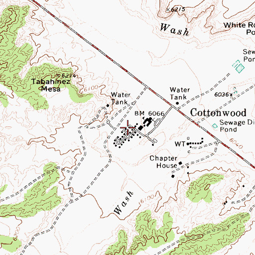 Topographic Map of Cottonwood, AZ