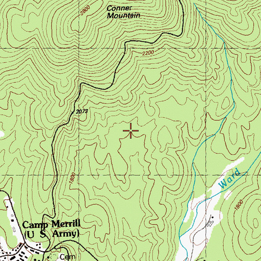 Topographic Map of Sassafras Mountain, GA