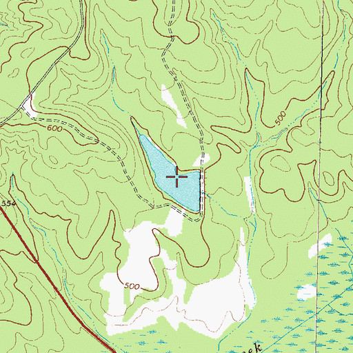 Topographic Map of Ashley Lake, GA