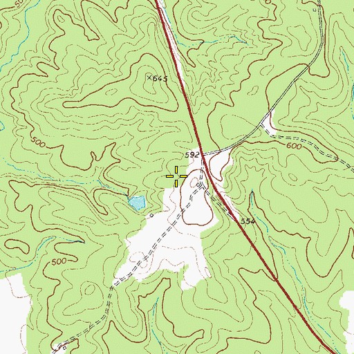 Topographic Map of Fishing Creek Hunt Camp, GA