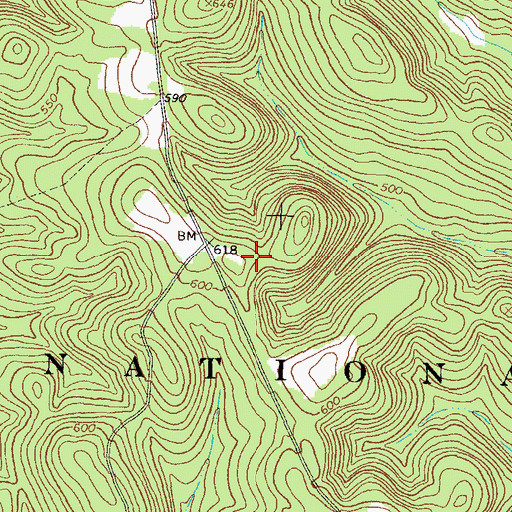 Topographic Map of Camp Six Hunt Camp, GA