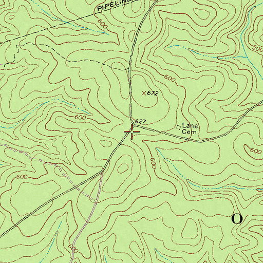 Topographic Map of Concord Hunt Camp, GA