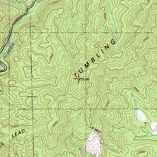 Topographic Map of Bruce Top, GA