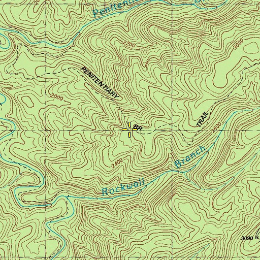 Topographic Map of Penitentiary Branch Trail, GA