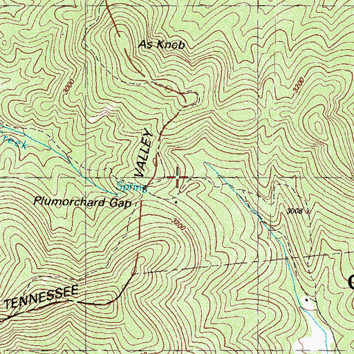 Topographic Map of Plumorchard Gap Shelter, GA