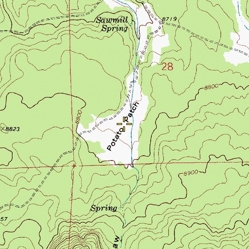 Topographic Map of Potato Patch, AZ