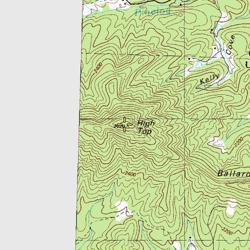 Topographic Map of High Top, GA