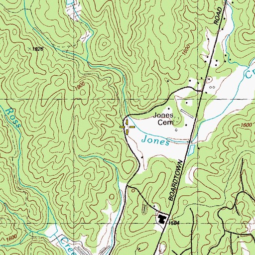 Topographic Map of Jones Mill (historical), GA
