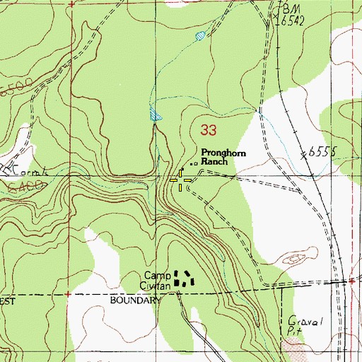 Topographic Map of Pronghorn Ranch, AZ