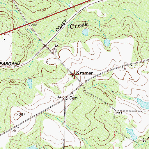 Topographic Map of Kramer, GA