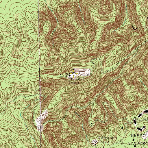 Topographic Map of Lavender Mountain, GA