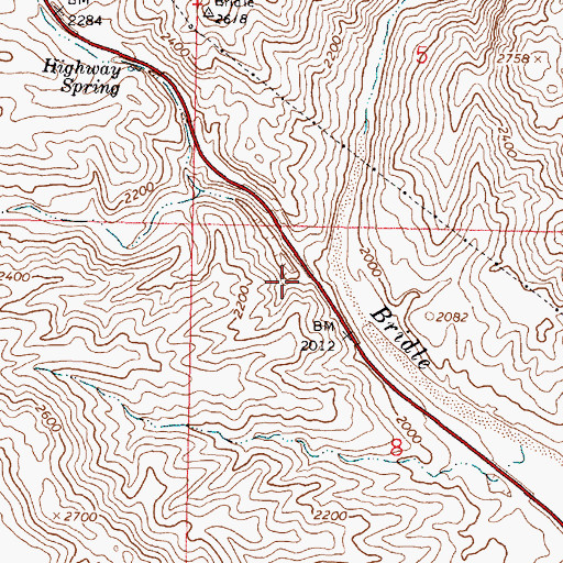 Topographic Map of Cottonwood Canyon, AZ