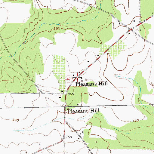 Topographic Map of Pleasant Hill, GA