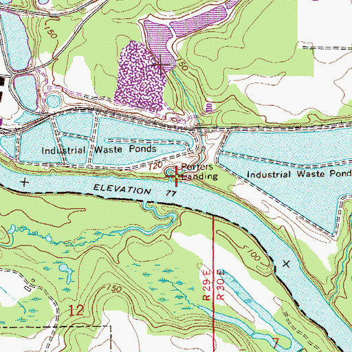 Topographic Map of Potters Landing, GA