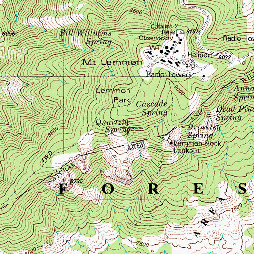 Topographic Map of Quartzite Spring, AZ