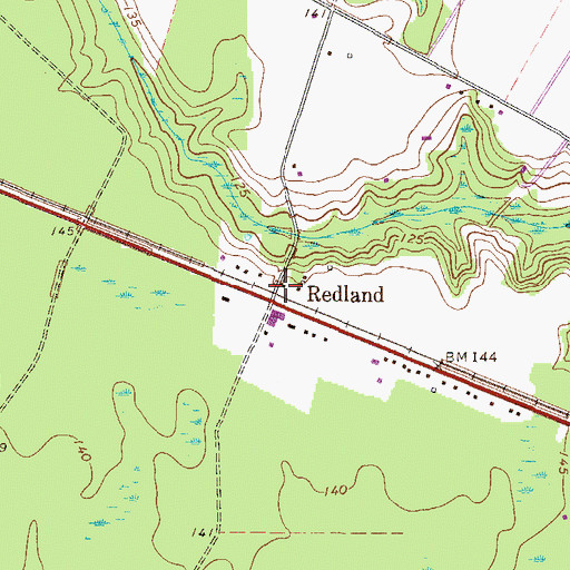 Topographic Map of Redland, GA