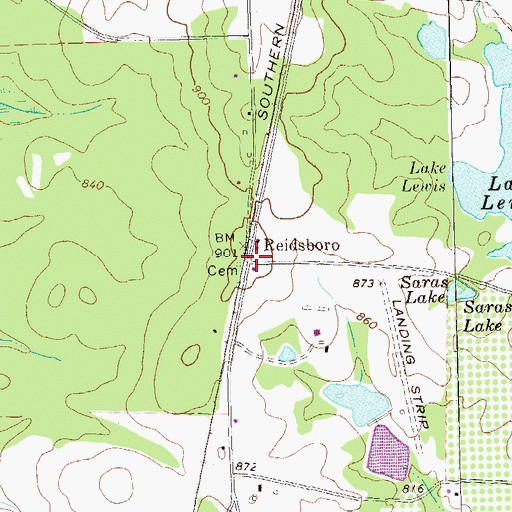 Topographic Map of Reidsboro, GA