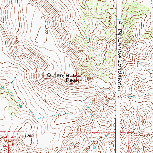 Topographic Map of Quien Sabe Peak, AZ