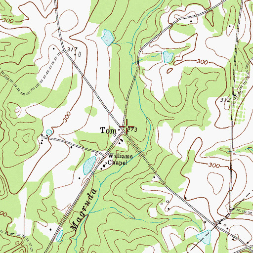 Topographic Map of Tom, GA