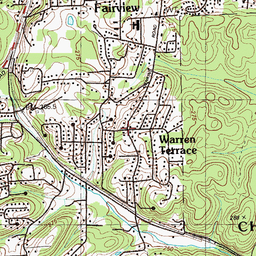 Topographic Map of Warren Terrace, GA