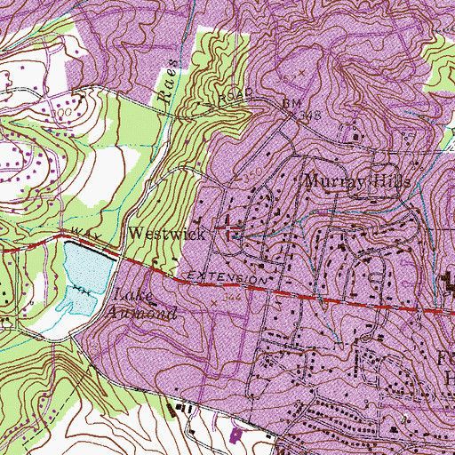 Topographic Map of Westwick, GA